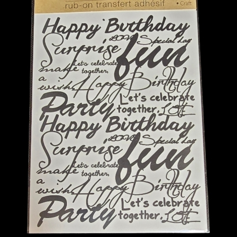 4 Pk Rub-On Transfer Sentiment & Script Set - Picture 6 of 6